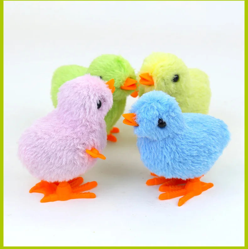 Wind-Up Chick Cat Toy | Hopping Clockwork Chicken Interactive Kitten Toy