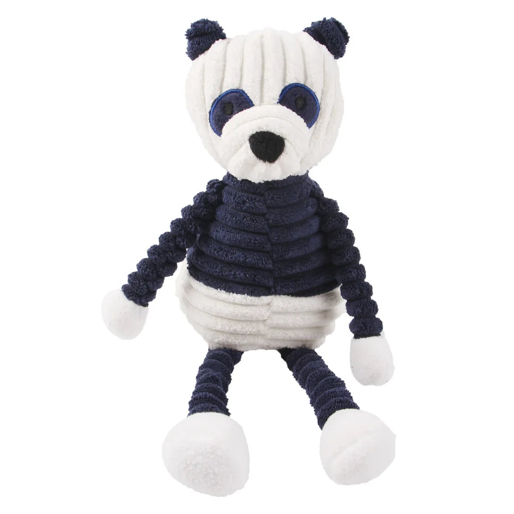 Plush Dog Toys for Puppy Pets Bite Resistant Squeaky Toys Corduroy Dog Companionship Toy Animals Shape Training Accessories for