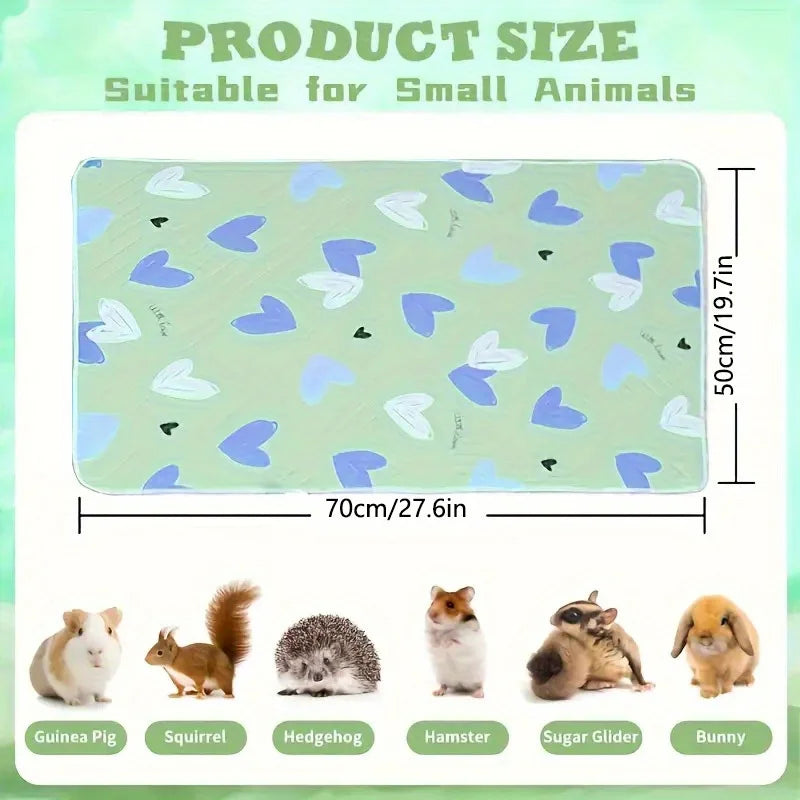 Pet Cage Mat (Reusable) – Suitable for Hamsters, Rabbits, Guinea Pigs, Cats &amp; Reptiles, Durable Washable with Fun Prints