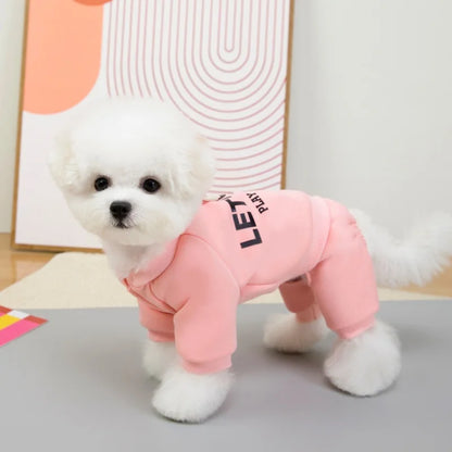 Warm Dog Jumpsuit &amp; Sweatshirt | Polyester Pet Clothes for Small Dogs &amp; Cats