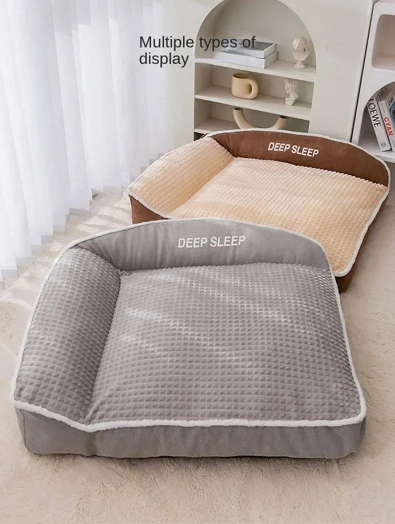 Petdashian Winter Warm Dog Sofa Bed | Plush Cushion for Small to Large Dogs