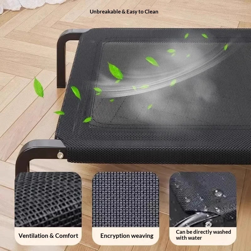 Elevated Dog Bed | All-Season Waterproof Raised Pet Cot for Large & Small Dogs
