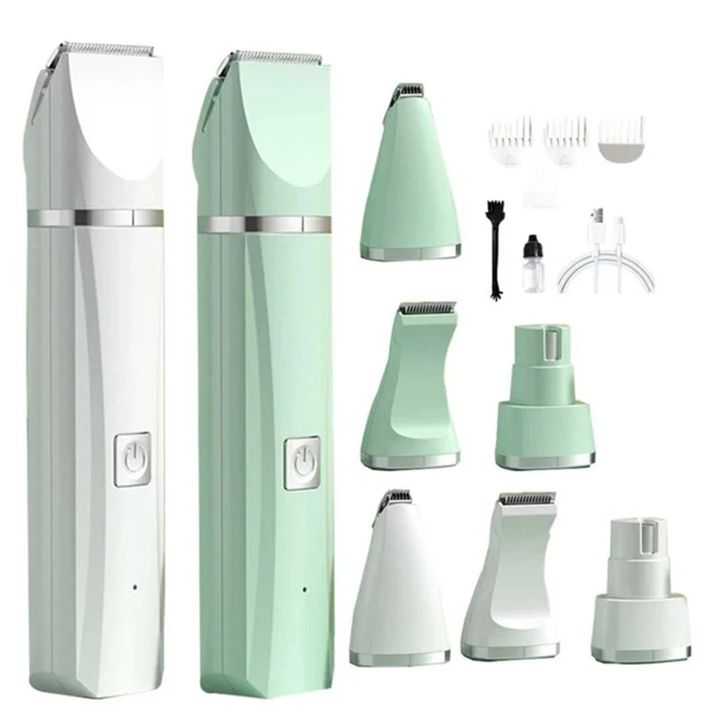 Petdashian 4-in-1 Electric Pet Grooming Kit | USB Rechargeable Clippers for Dogs & Cats