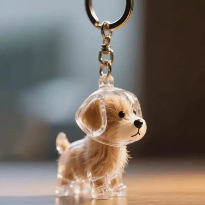 Pet Hair Memorial Resin Keychain
