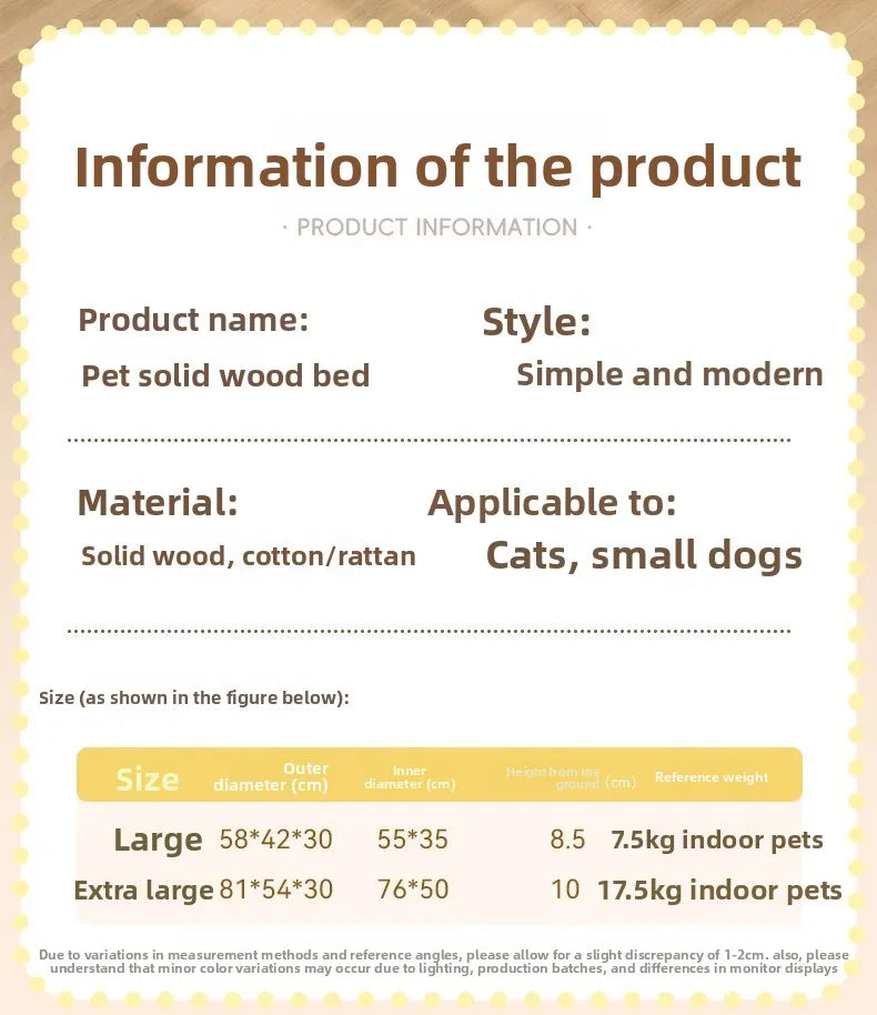Solid Wood Pet Sofa Bed &amp; Cat Condo | All-Season Dog &amp; Cat Furniture
