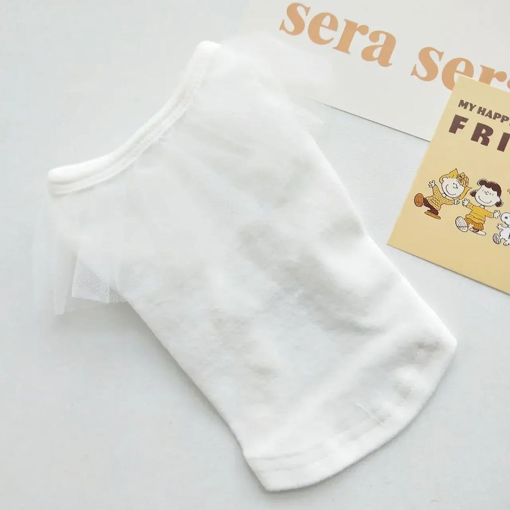White Bottoming Shirt for Dogs & Cats | Spring Autumn Pet Clothes