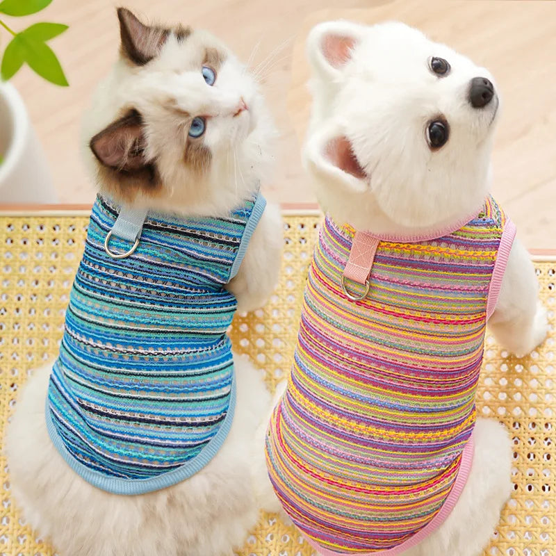 Casual Summer Dog &amp; Cat T-Shirt Vest – Soft Breathable Puppy Costume
