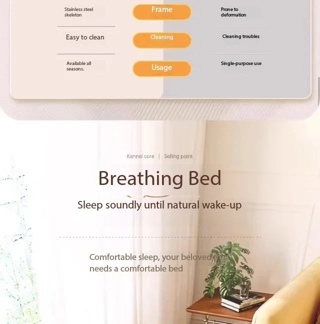 Dog Bed Summer Dogs Beds Breathable Camping Bed for Large Dog Sleeping Kennel Removable Dogs Washable Sofa Beds Pet Cushion Mat