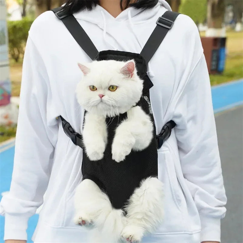 Pet Backpack Adjustable Cat Carrier Bag Pet Double Shoulder Backpack Portable Bag Outdoor Travel Camping Hiking Cat Bag Dog Bag
