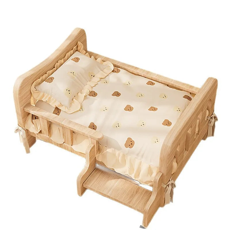 Solid Wood Pet Sofa Bed &amp; Cat Condo | All-Season Dog &amp; Cat Furniture