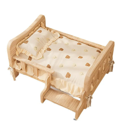 Solid Wood Pet Sofa Bed &amp; Cat Condo | All-Season Dog &amp; Cat Furniture