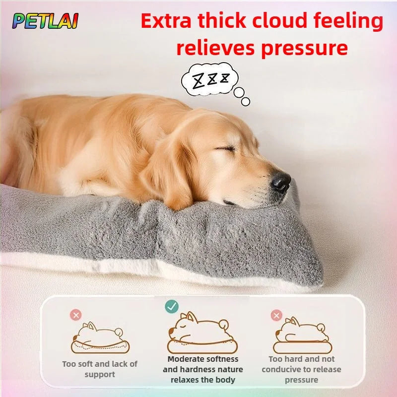 Dog Bed Mat Large Size Sleeping Pad For Winter Use Keep Warm Double-sided Use Golden Retriever Stress-relieving Sleeping Pad