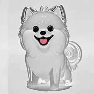 Pet Hair Memorial Resin Keychain