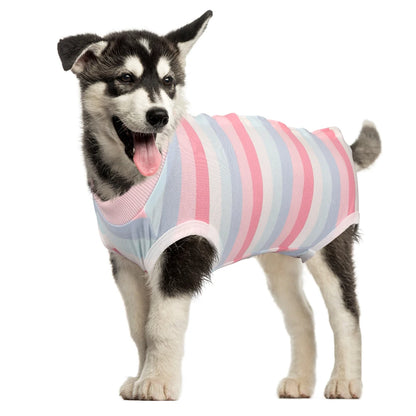 Pet Clothes Dog Jumpsuit Pajamas High Elastic Camouflage Strips Vest Wrap Belly Surgical Wear Tracksuit For Girl Boy Clothing