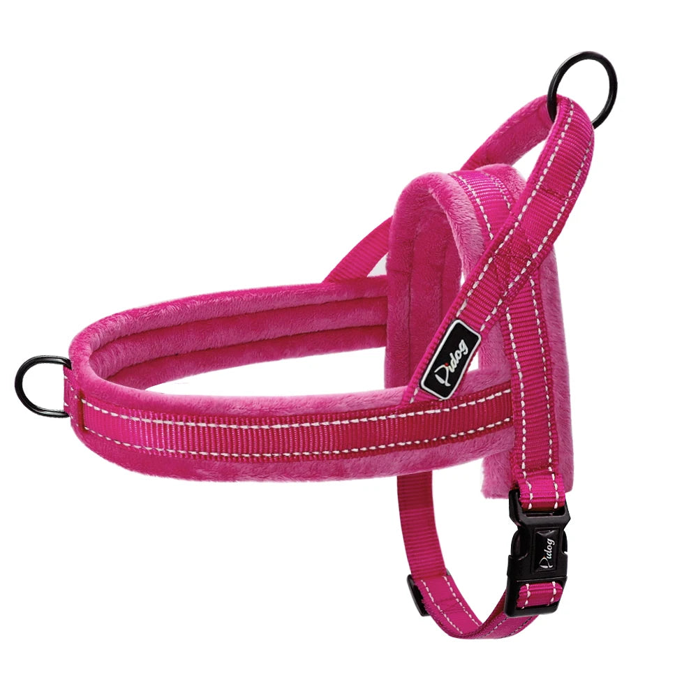 No Pull Dog Harness Warm Nylon Dog Harness Reflective Pet Vest Padded Strap Harnesses For Small Medium Large Dogs Pitbull Buldog