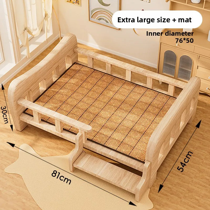 Solid Wood Pet Sofa Bed &amp; Cat Condo | All-Season Dog &amp; Cat Furniture