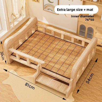 Solid Wood Pet Sofa Bed &amp; Cat Condo | All-Season Dog &amp; Cat Furniture