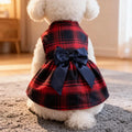 Plaid British Style Bow Dress for Dogs & Cats