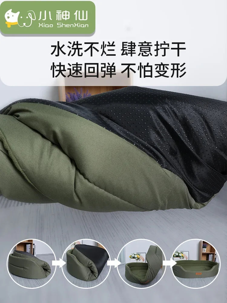 Petdashian Waterproof Square Dog Sofa Bed | Washable Kennel Pad