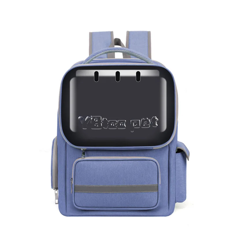 Breathable Pet Backpack Travel Hiking Outdoor Large Capacity Hands Free Adjustable Straps Portable Dog Cat Carrier Dog Car Seat