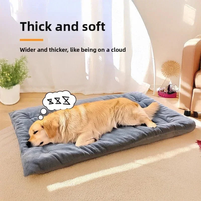Double-Sided Fleece Dog Sleeping Mat | Warm, Stress-Relieving & Machine Washable for Large Dogs