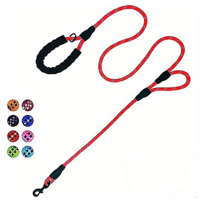 6ft Reflective Dual-Handle Dog Leash | Heavy Duty Traffic Rope Lead for Training &amp; Control