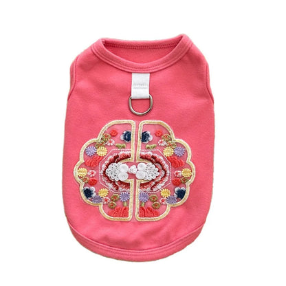 Dog Clothes Chinese Chi-pao Clothes for Small Dog French Bulldog Sweatshirt Pet Dogs Cats Jacket Coat Classic Chihuahua Clothes