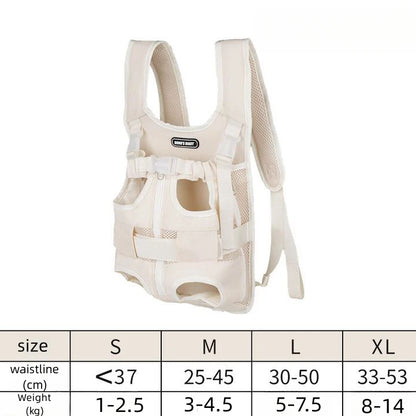 Pet Backpack Loop Shoulder Bag Fashionable Comfortable Breathable Convenient Chest Dog Bag Suitable for Outdoor Traveling