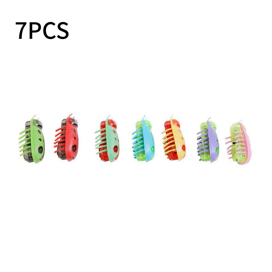 Mini Electric Bug Pet Dog Cat Toy Interactive Cute Ladybird Beetle Animal Shape Cat Toys Walking Insect Cat Playing Supplies