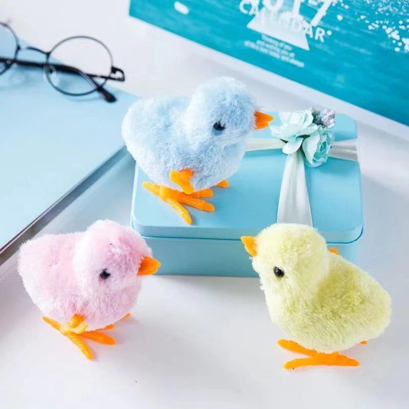 Wind-Up Chick Cat Toy | Hopping Clockwork Chicken Interactive Kitten Toy