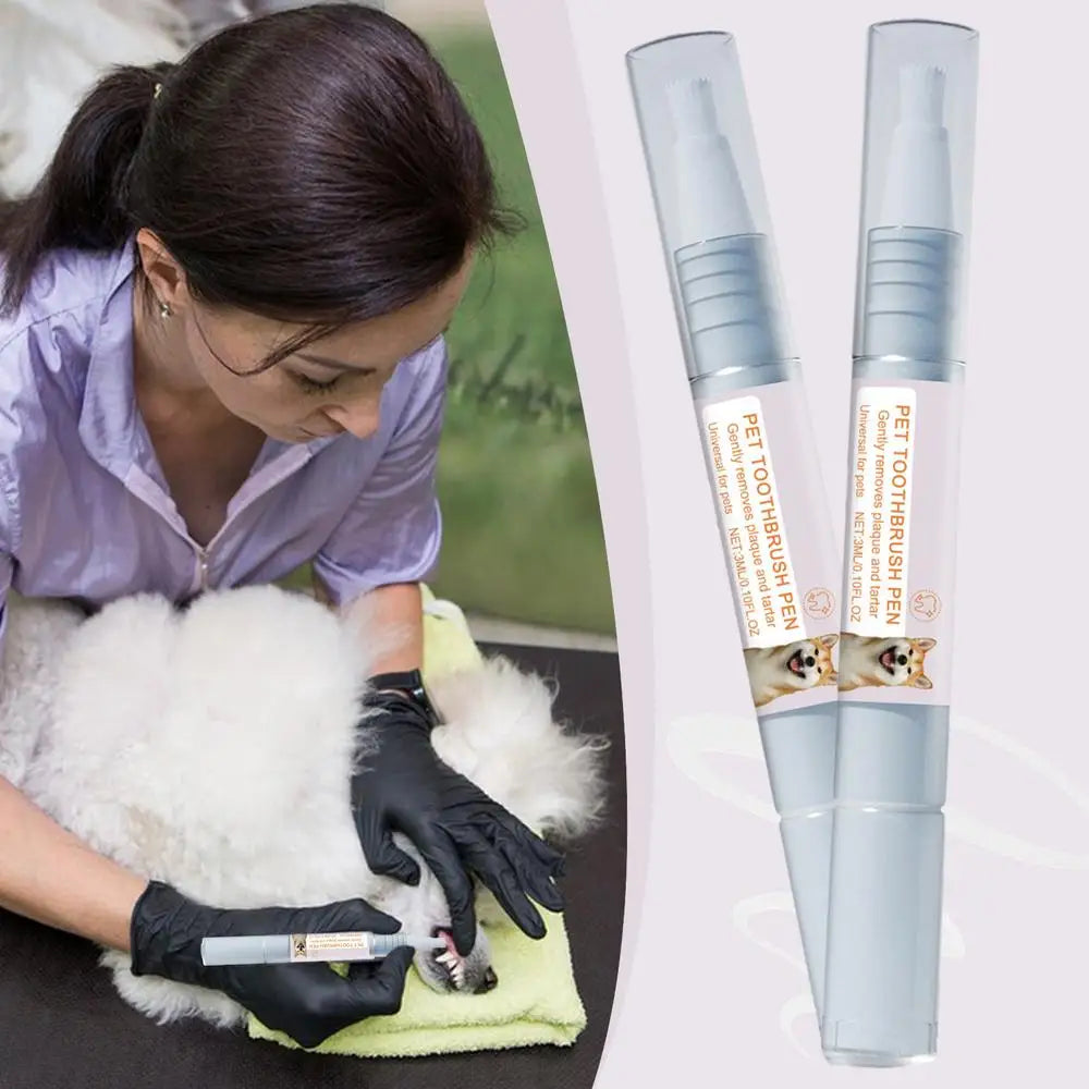 Pet Teeth Cleaning Pen Pet Dental Pen dog Toothbrush Pen Fresh Breath Tooth Whitening Cat Teeth Refreshing Pen pet supplies
