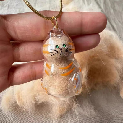 Pet Hair Memorial Resin Keychain