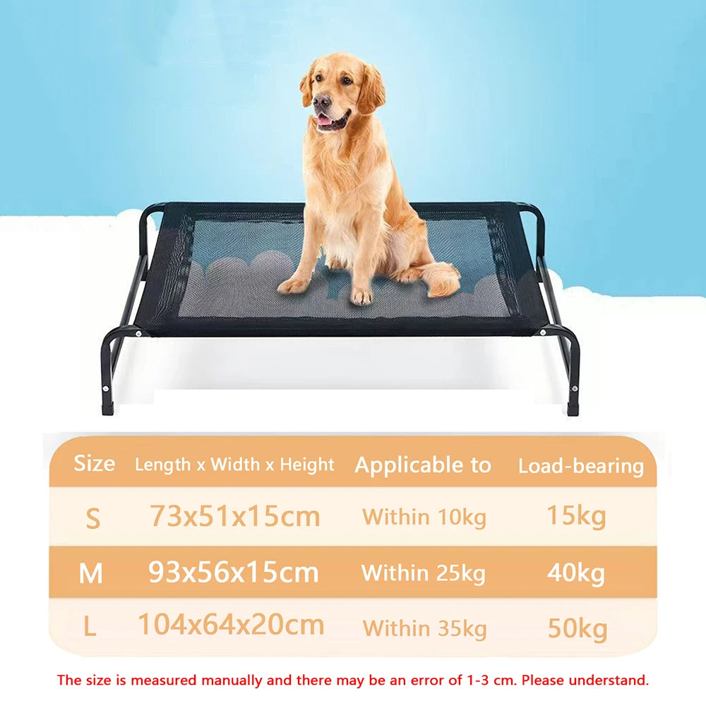 Elevated Large Dog Bed | Outdoor & Home Use | Moisture-Proof Non-Slip Cat Bed | Petdashian