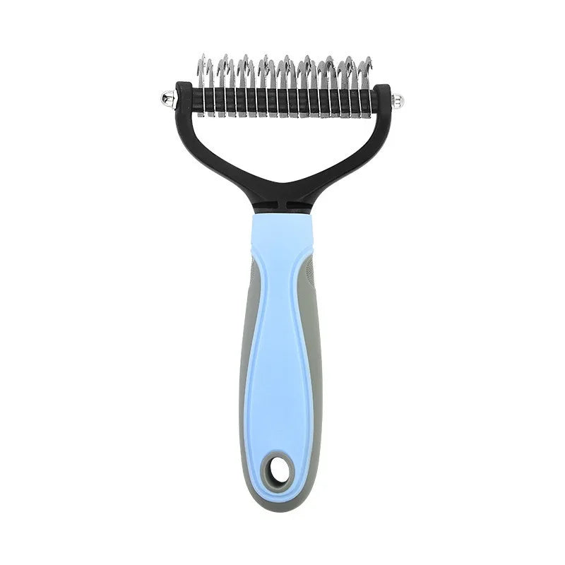 Dual-Sided Dematting Comb | Detangler & De-Shedding Brush for Dogs & Cats | Petdashian