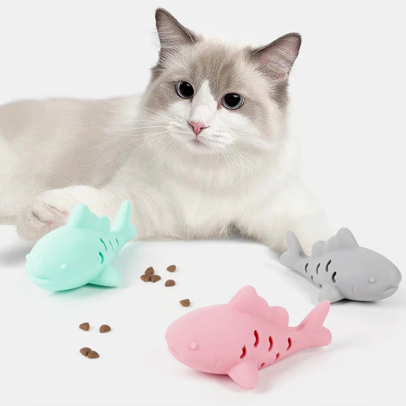 Simulated Fish Cat Chew Toy | Food Leakage Teeth Grinding Bite-Resistant Kitten Toy