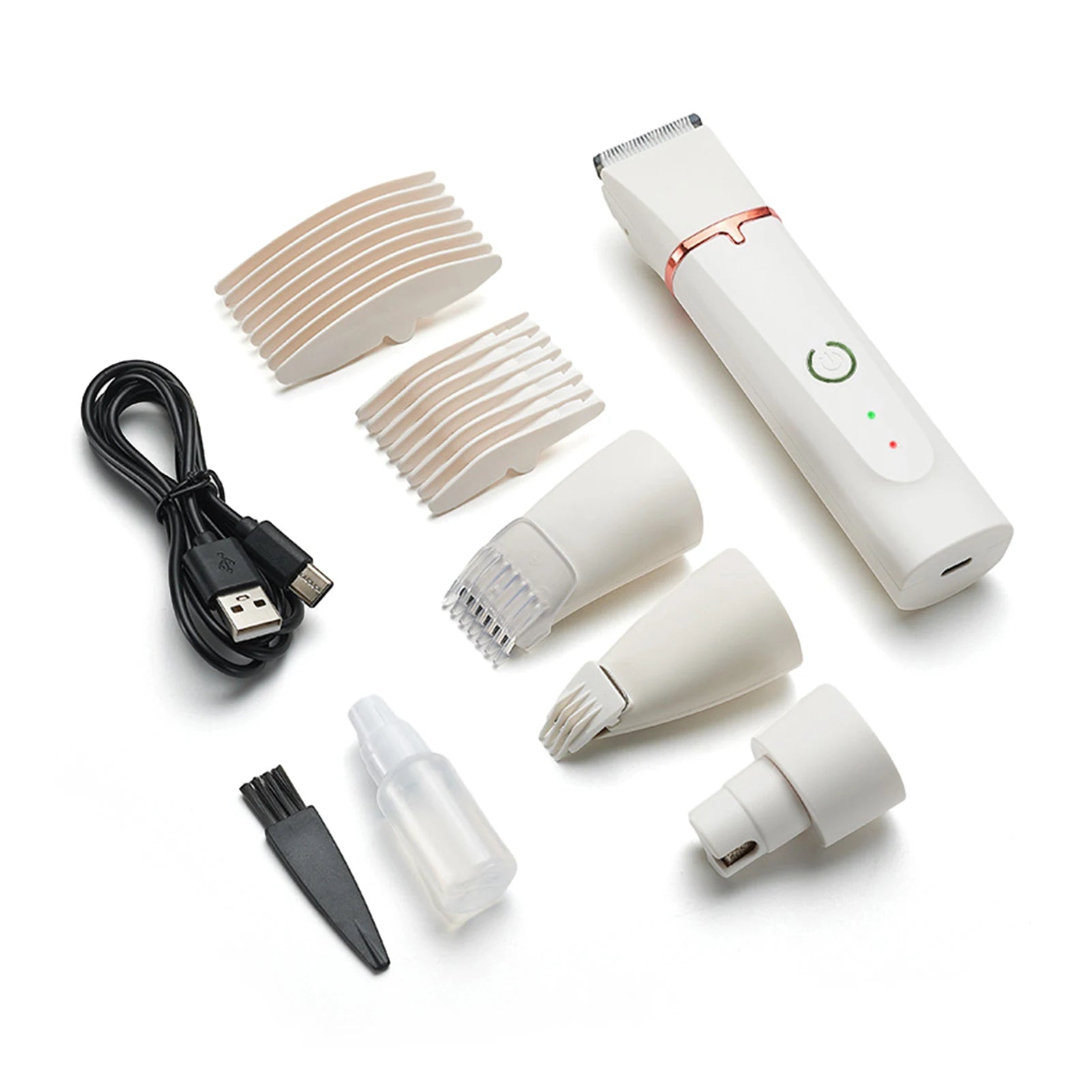 Petdashian 4-in-1 Electric Pet Grooming Kit | USB Rechargeable Clippers for Dogs & Cats
