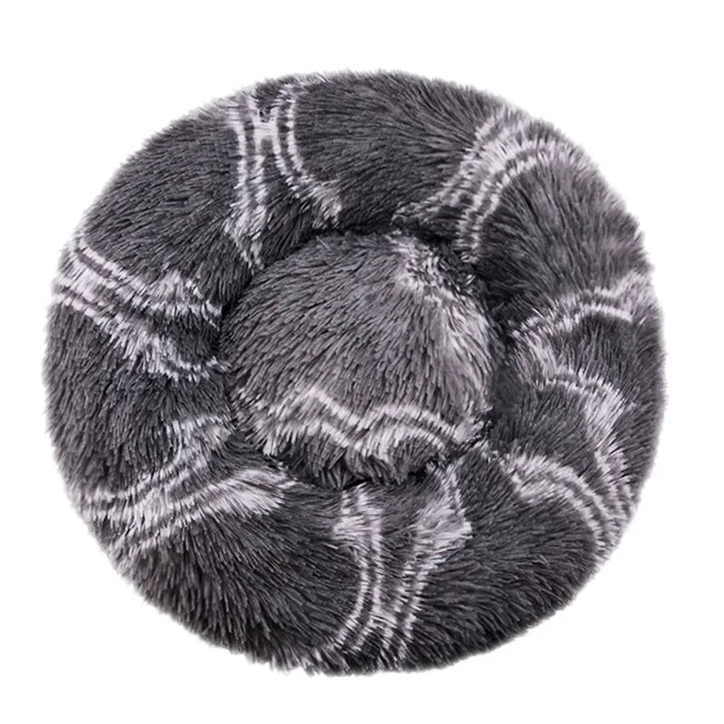Petdashian Round Plush Dog Bed | 6 Sizes | Warm Winter Sleep Nest for Dogs & Cats