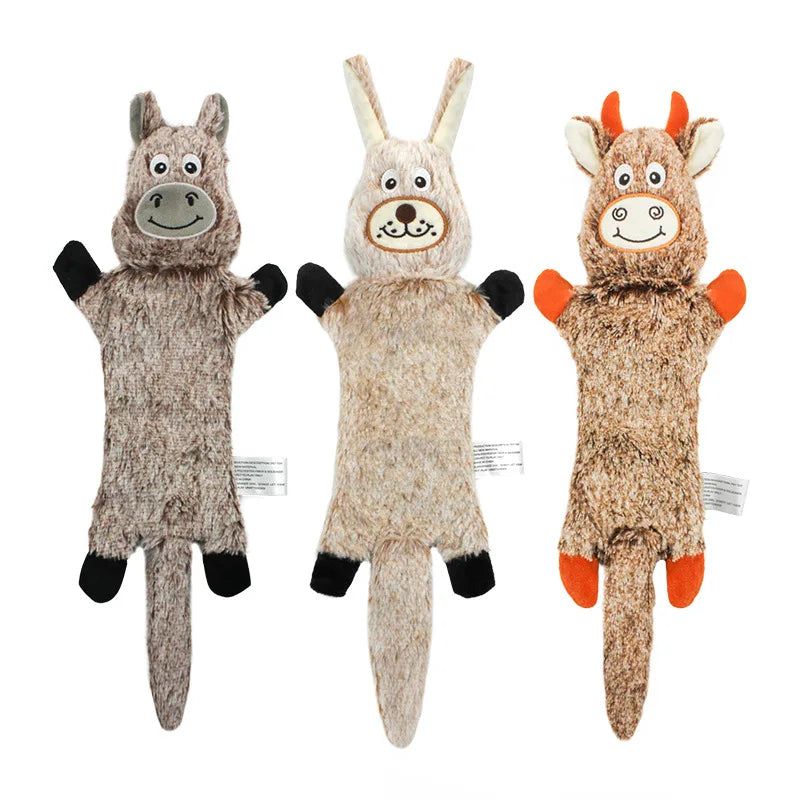 Pet Training Toy - Durable Chew Resistant Squeaky Plush Toy for Dogs Puppies, Interactive Molar Teething Supplies for Small