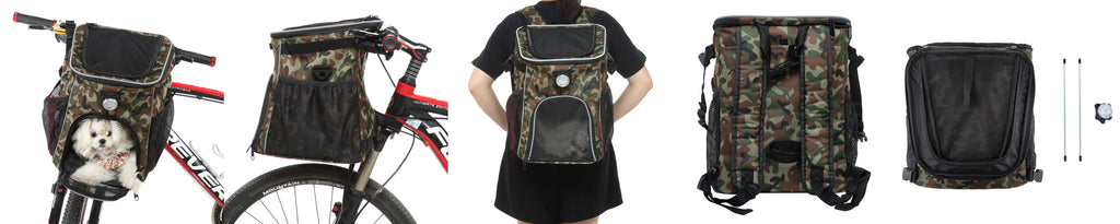 Pet Travel Bag Bike Basket Detachable Portable Backpack Suitable for Bicycles