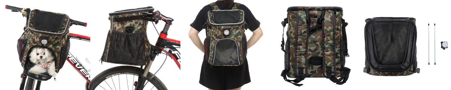 Pet Travel Bag Bike Basket Detachable Portable Backpack Suitable for Bicycles