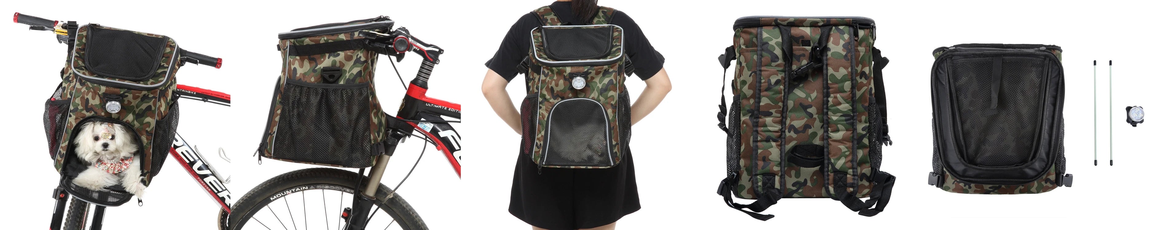 Pet Travel Bag Bike Basket Detachable Portable Backpack Suitable for Bicycles