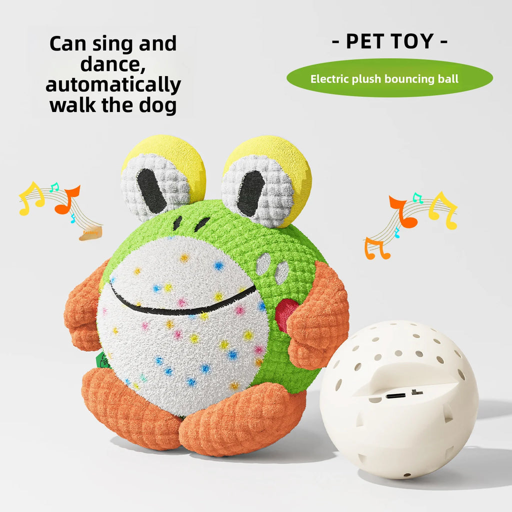 Electric Bouncing Ball Dog Toy | Sound Making, Bite Resistant Puppy Molar Toy