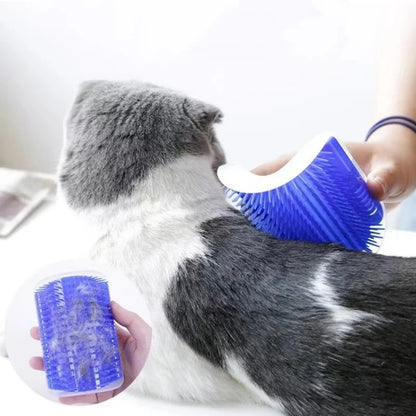 Cat Wall Corner Grooming Brush | Self-Massage &amp; Hair Removal Comb for Cats