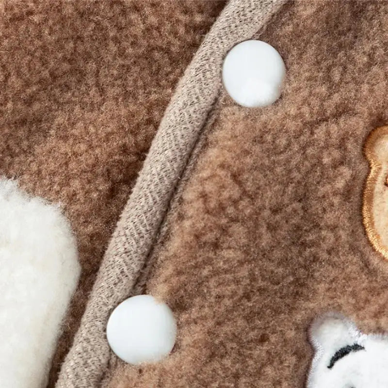 Fleece Animal Print Dog & Cat Vest – Warm Autumn Winter Puppy Jacket