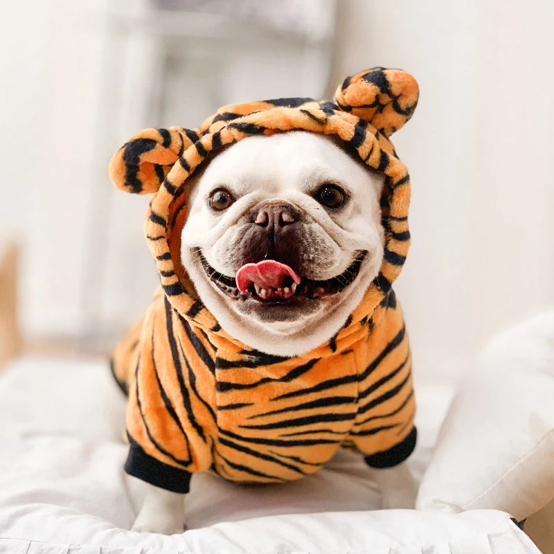 Fleece Animal Hoodie Jumpsuit for Dogs & Cats