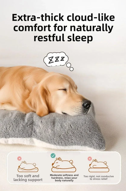 Large Size Dog Bed Mat Sleeping Pad for Winter Use Keep Warm Double-sided Use Golden Retriever Stress-relieving Sleeping Pad