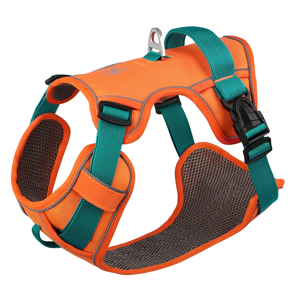 No Pull Dog Harness | Nylon Reflective Vest | Easy Control Handle | Small Medium Large Dogs
