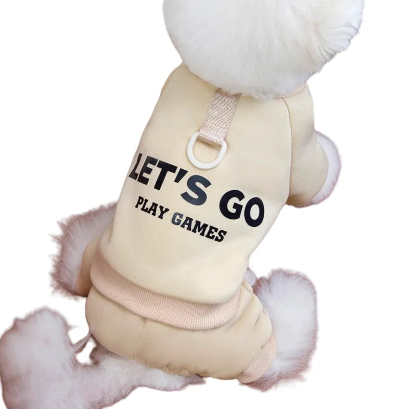 Warm Dog Jumpsuit &amp; Sweatshirt | Polyester Pet Clothes for Small Dogs &amp; Cats
