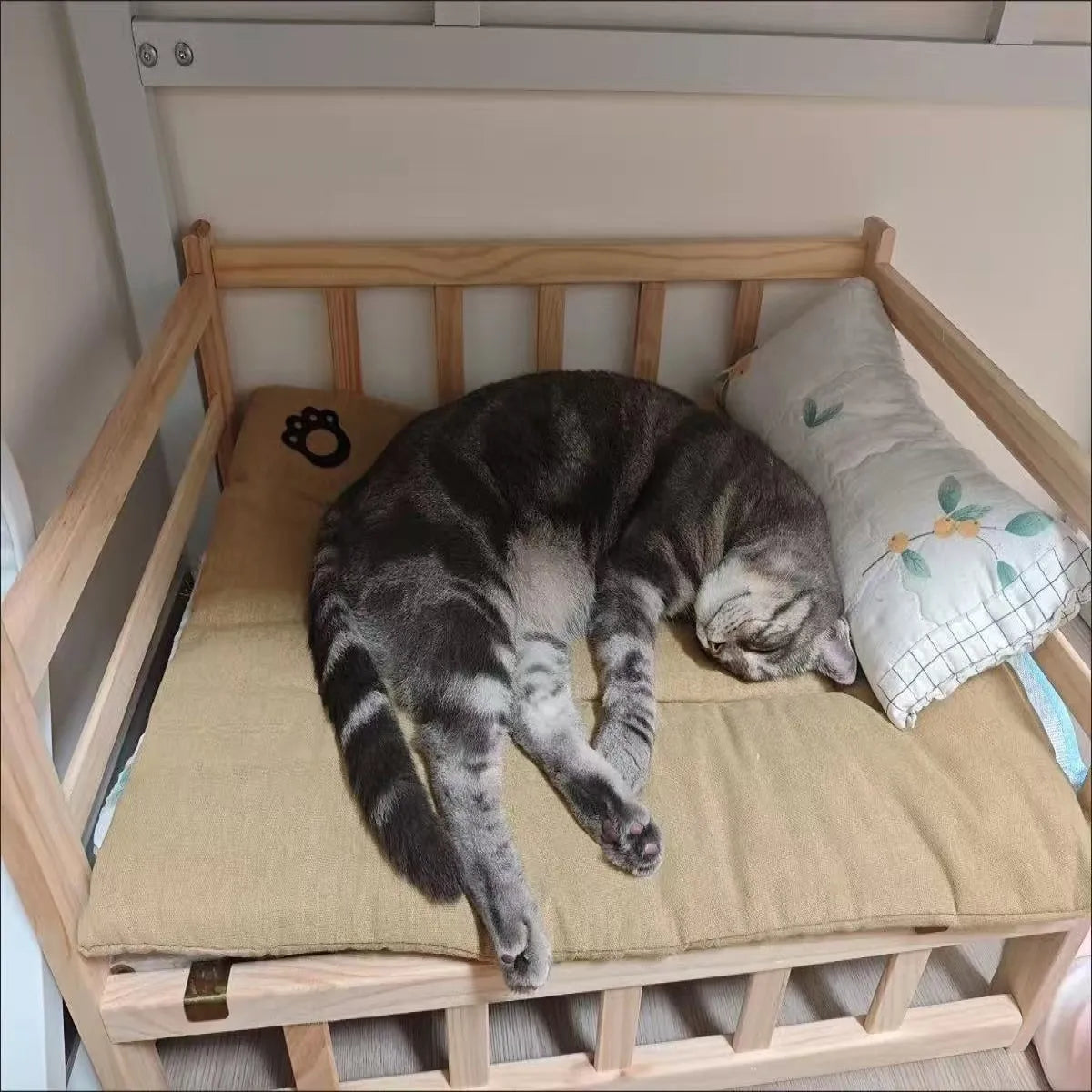 Four-Season Cotton Linen Pet Bed Mat | Scratch-Resistant &amp; Washable for Dogs &amp; Cats