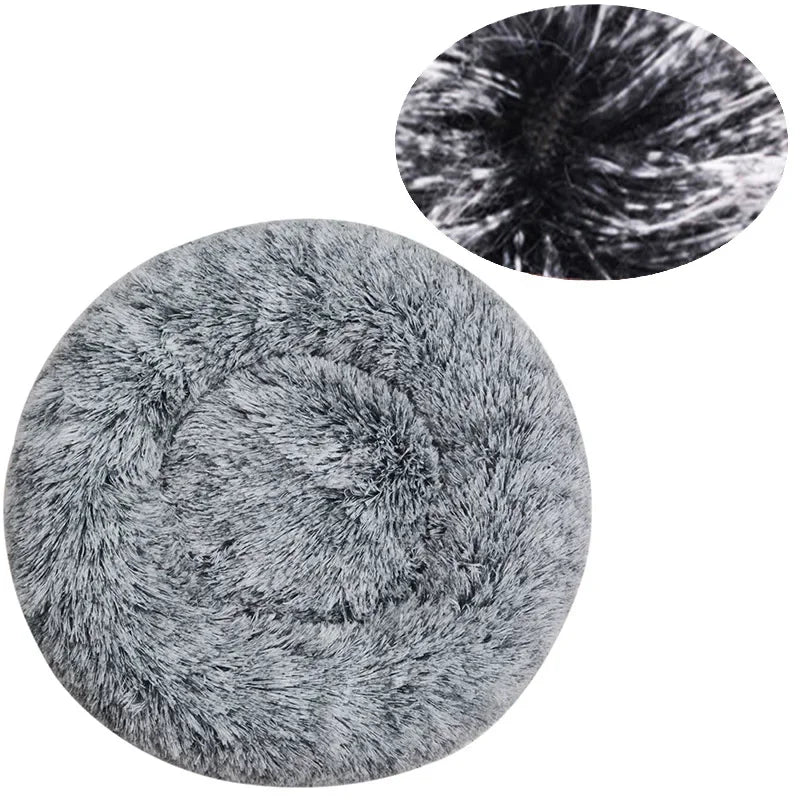 Petdashian Round Plush Dog Bed | 6 Sizes | Warm Winter Sleep Nest for Dogs & Cats